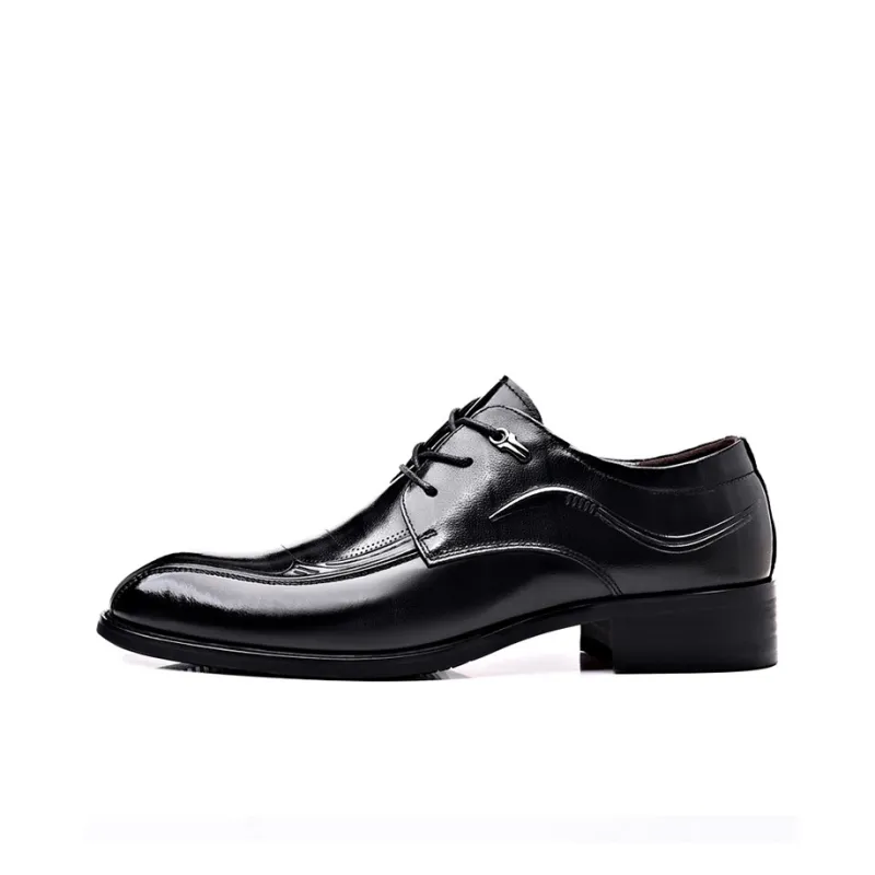 GZZ Dress Shoes Men Low Top Black-0