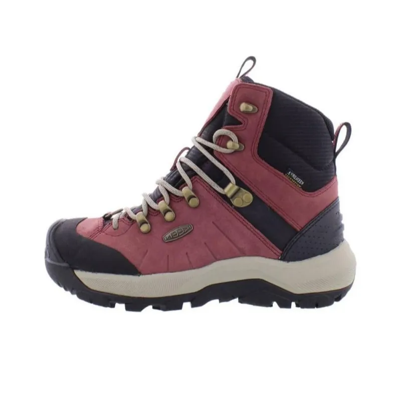 KEEN REVEL IV MID Abrasion Resistant Breathable High Top Outdoor Shoes Women's Red Black-0