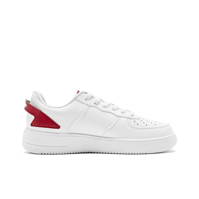 QIAODAN Skateboard Shoes Men Low Top Jordan White Iron Red-1