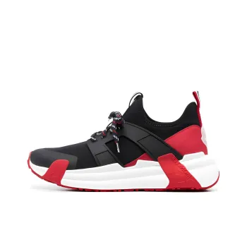 Moncler Cushioning, Slip Resistant, And Abrasion Resistant Low Top Casual Shoes Men's Black Red