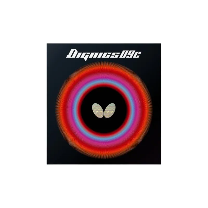 Butterfly DIGNICS 09C Table Tennis Rubbers Sponge Inverted Rubber Curved Circle Compatibility Hardness 44 Red Black-0