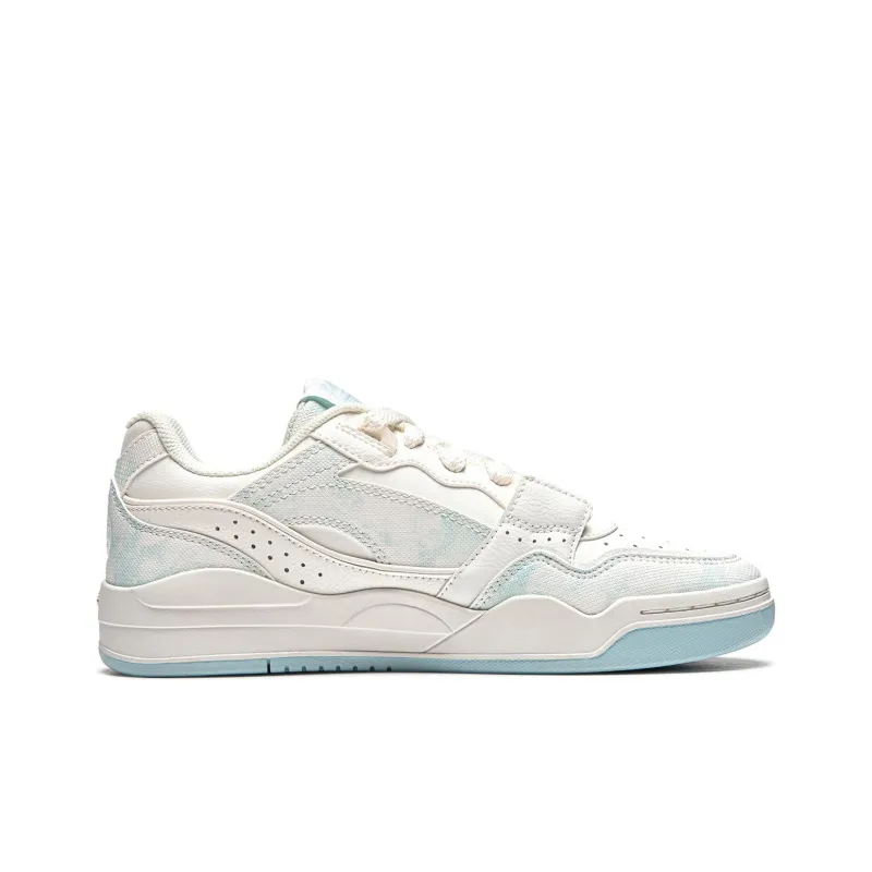 LiNing Yuebai Cushioning Wear Resistant Low Top Skateboard Shoes Women's Mist White-1