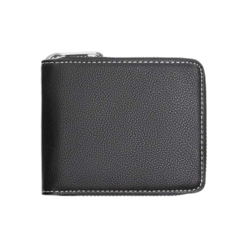 ZARA Polyurethane Wallets Coin Purses Men's Black-0