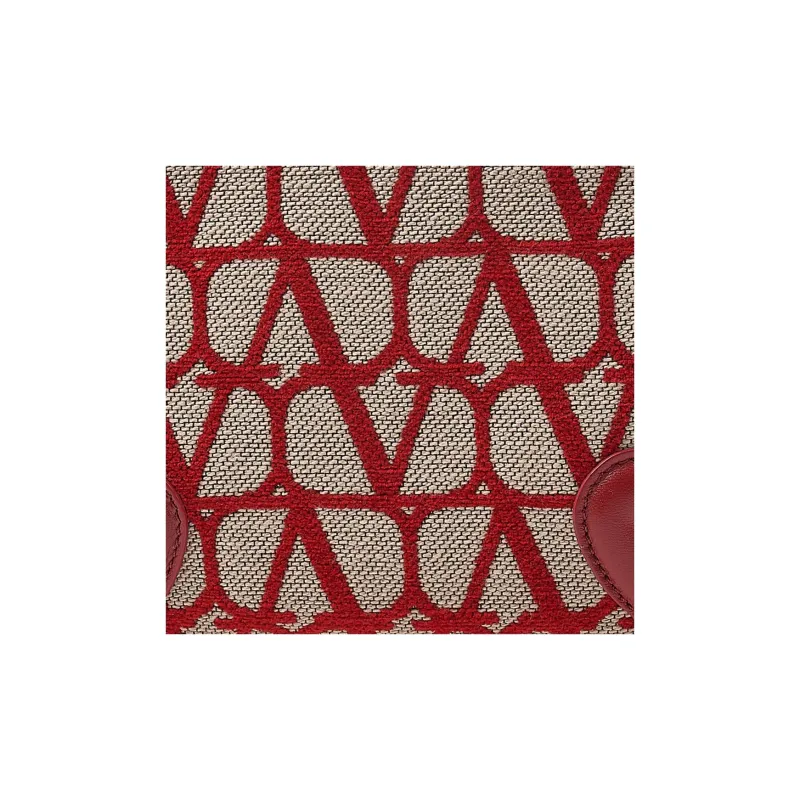 Valentino Fabric With Leather Clutch Women's Red-6