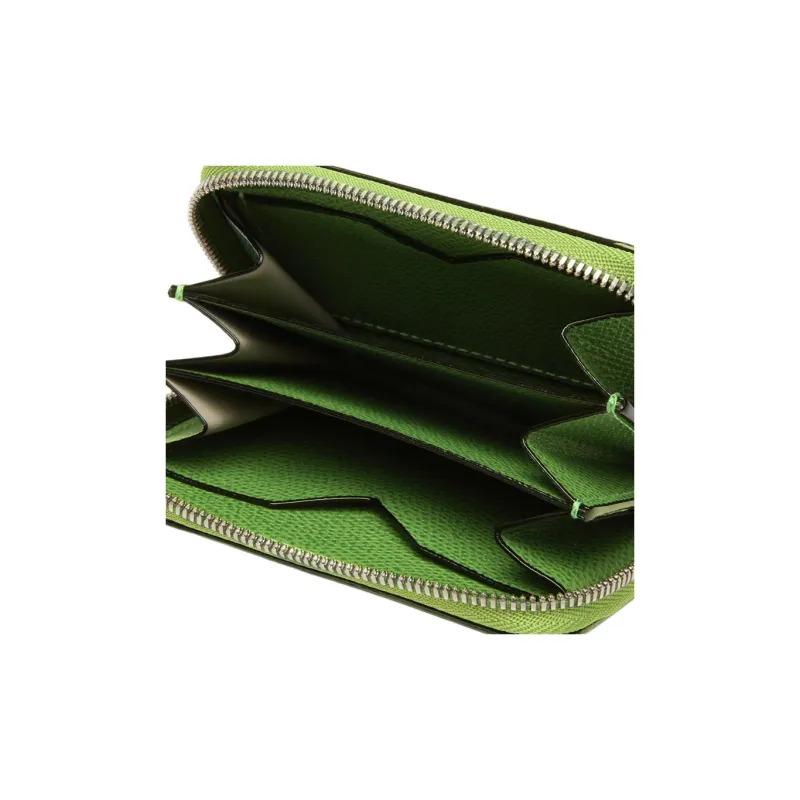 Valextra Millepunte Calfskin Card Holder Card Holder Women's Grass Green-2