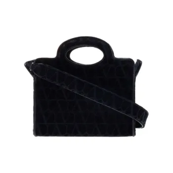 Valentino Fabric Tote Bag, Shopping Bag, Shoulder Bag, Crossbody Bag, Handbag Women's Black