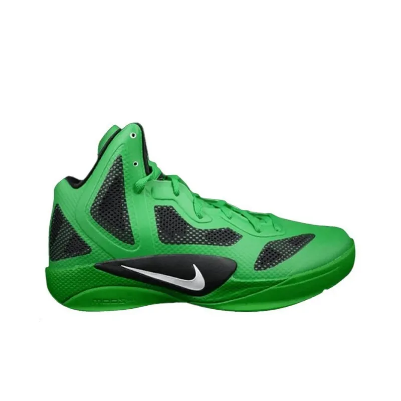 Nike Hyperfuse 2011 Basketball Shoes Men Mid Top Green-1
