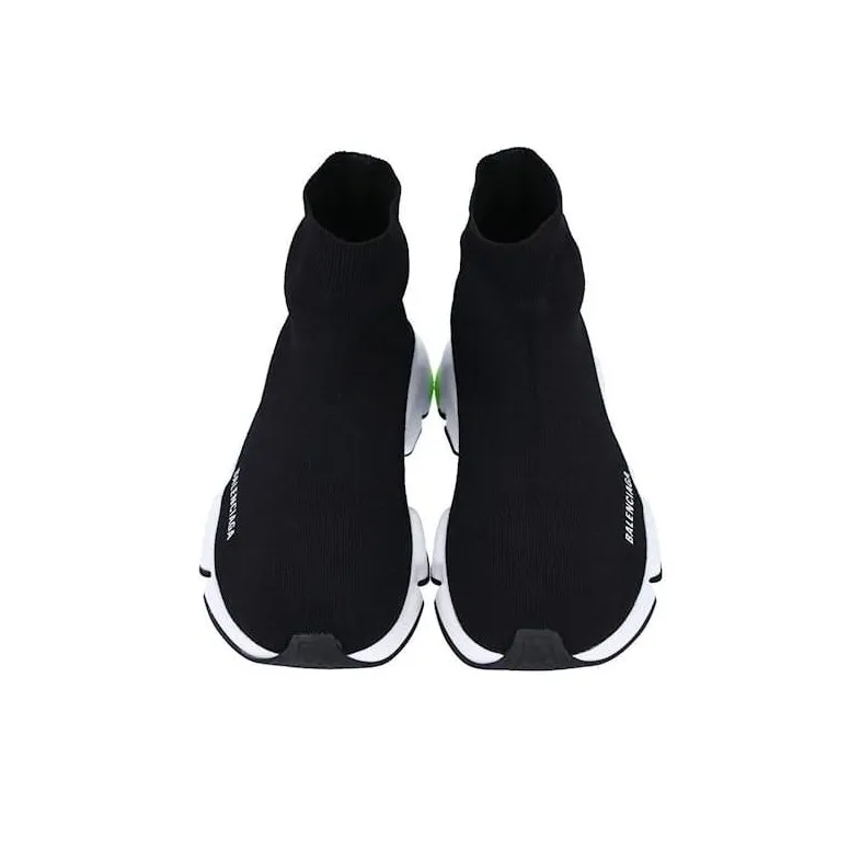 Balenciaga Speed Trainer Black Fluo Yellow Heel-3