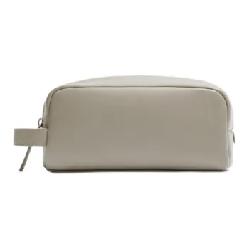 ZARA Cow Leather Toiletry Bag Regular Men's Light Beige Yellow