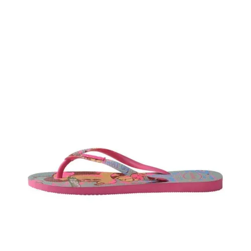 Disney x Havaianas Slim Flip Flops Women's Pink Gray