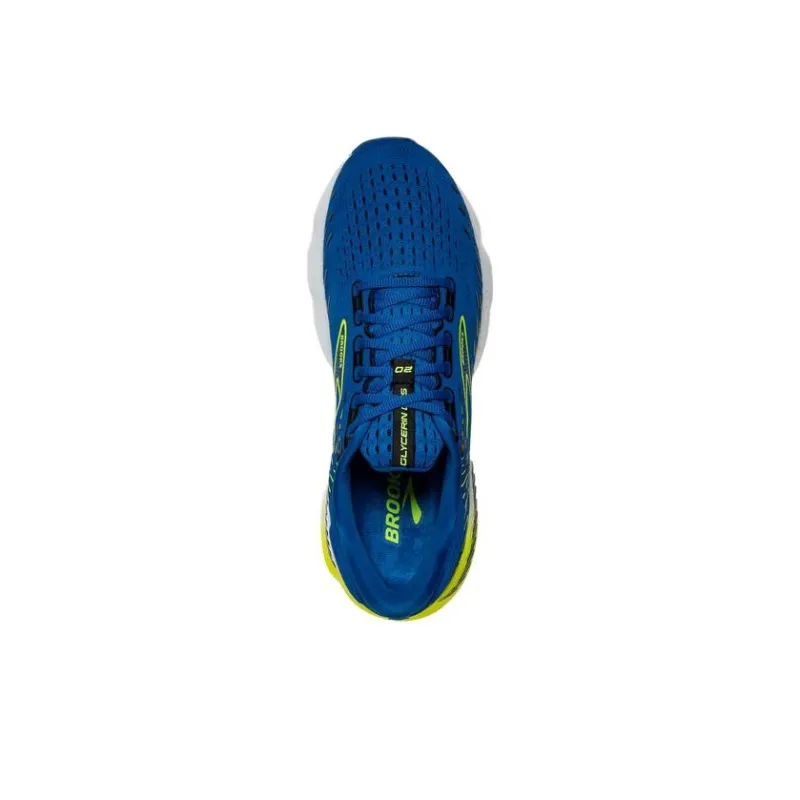 Brooks Glycerin GTS Anti Slip Wear Resistant Low Top Running Shoes Men's Blue Yellow-4