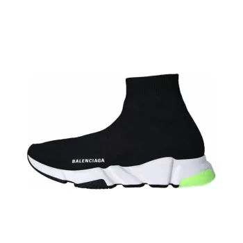 Balenciaga Speed Trainer Black Fluo Yellow Heel