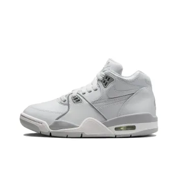 Nike Air Flight 89 Abrasion Resistant Breathable Low Top Vintage Basketball Shoes Men's Gray White
