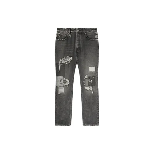 PALM ANGELS Distressed Straight-leg Jeans