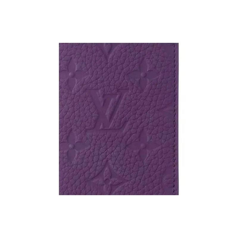 LOUIS VUITTON Leather Wallet Men's Night Purple-3