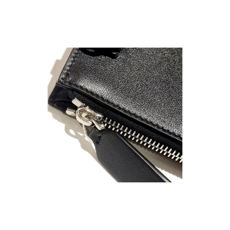 Valentino Cow Leather Clutch Men's Green & Black-11