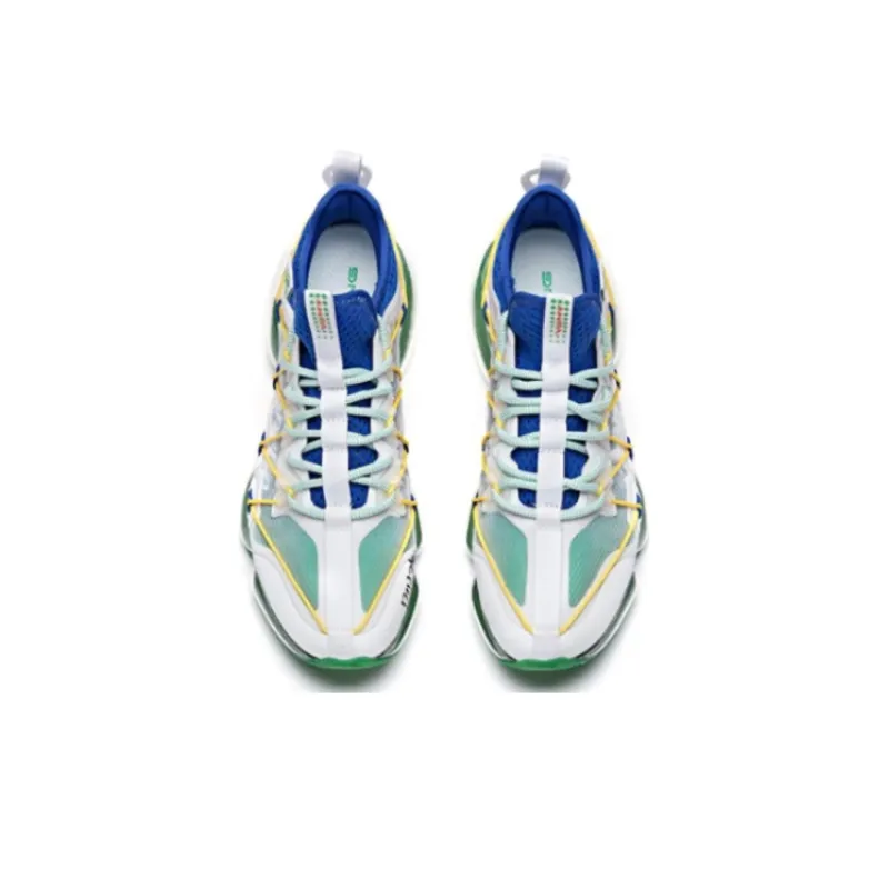 Anta Low-Top Running Shoes Men's White Blue Green-2