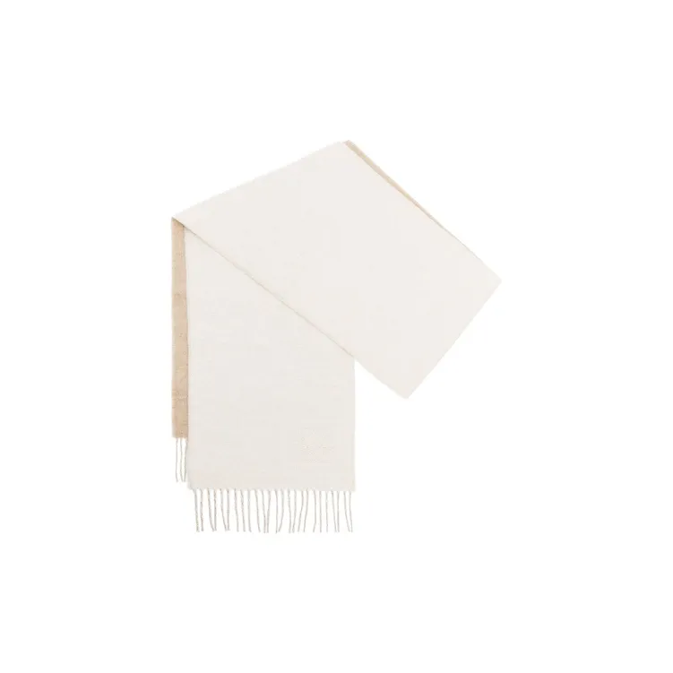 LOEWE Wool, Cashmere Knit Scarves Unisex Beige-3