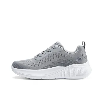 Skechers Bob's Cushioning Wear Resistant Breathable Lightweight Rebound Low Top Casual Shoes Men's Gray
