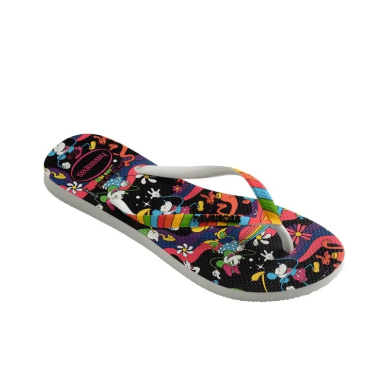 Disney x Havaianas Slim Flip Flops Women's Black Red Green-1