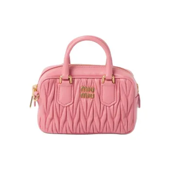 MIU MIU Soft Sheep Leather Shoulder Bag, Crossbody Bag, Handbag Mini Women's Pink