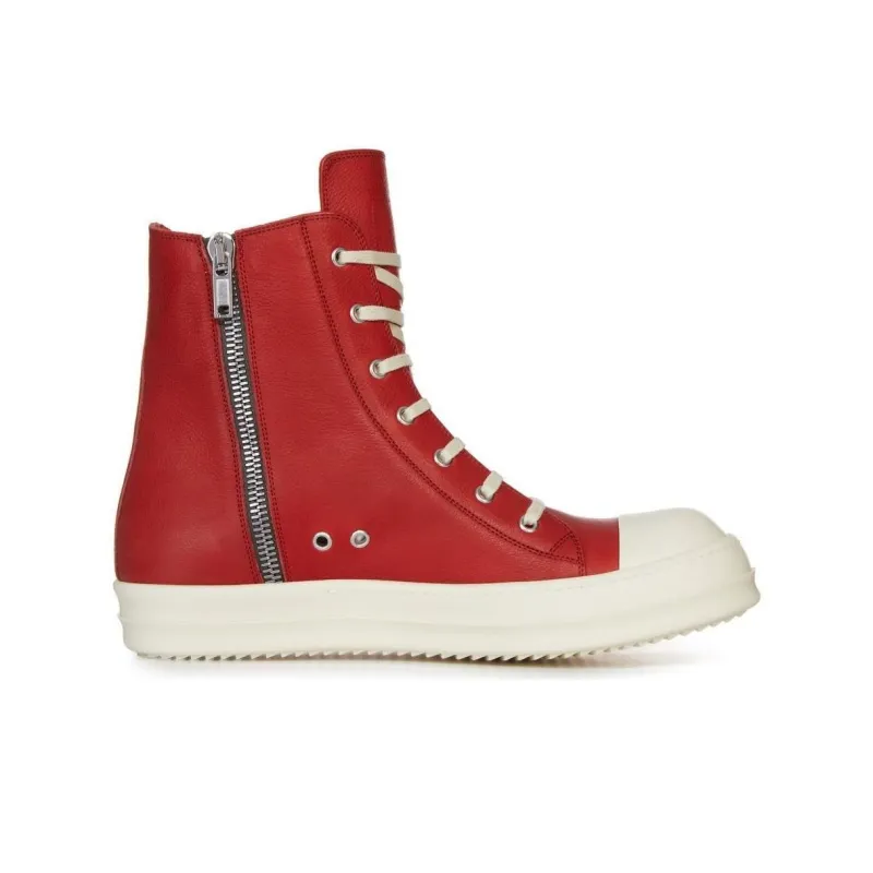 RICK OWENS Lido Ramones High Top Red Milk SS24-1