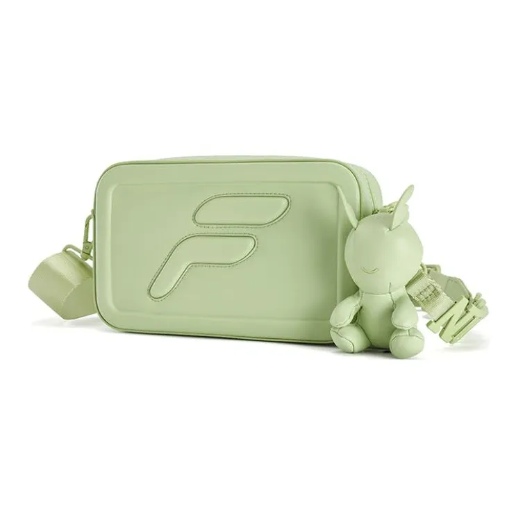 FILA FUSION Polyurethane Shoulder Bag Crossbody Bag Handbag Extra Small Unisex Matcha Green-2