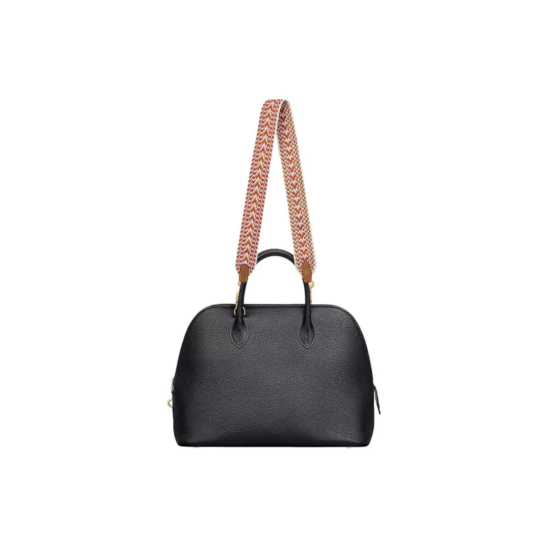 HERMES Sangle Allegro Canvas With Swift Calfskin Bag Strap Women's Cinnamon With White Accents-2