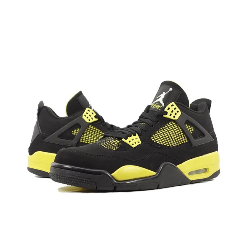 JORDAN 4 Retro Thunder 2006 'Black Yellow'-2