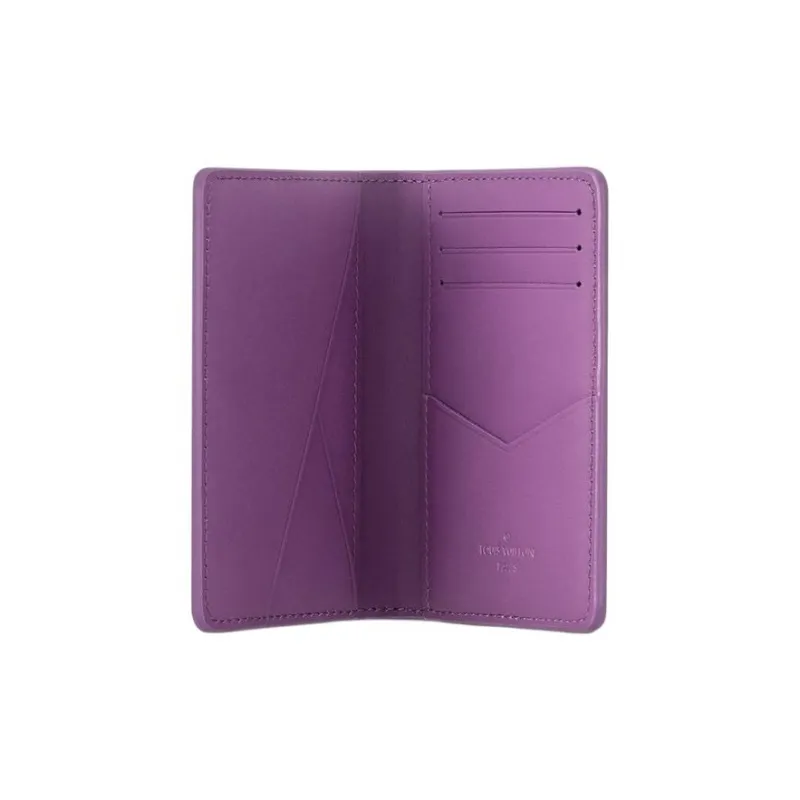 LOUIS VUITTON Leather Wallet Men's Night Purple-2
