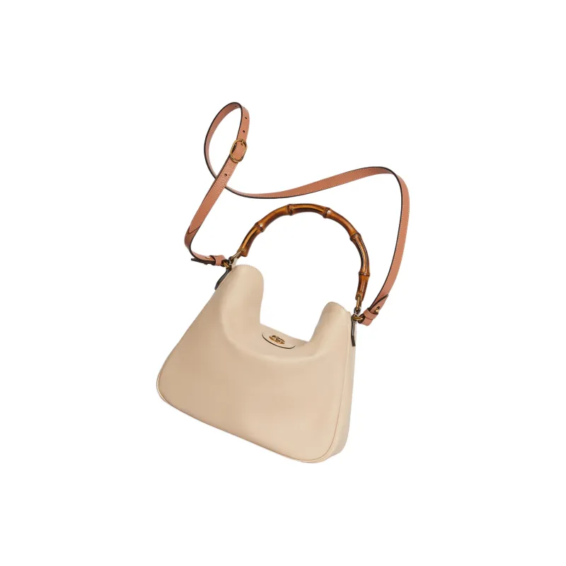 GUCCI Diana Leather Portable Crossbody Bag, Shoulder Bag Medium Size Women's Light Beige-2