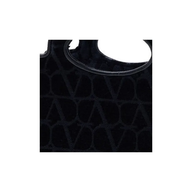 Valentino Fabric Tote Bag, Shopping Bag, Shoulder Bag, Crossbody Bag, Handbag Women's Black-7