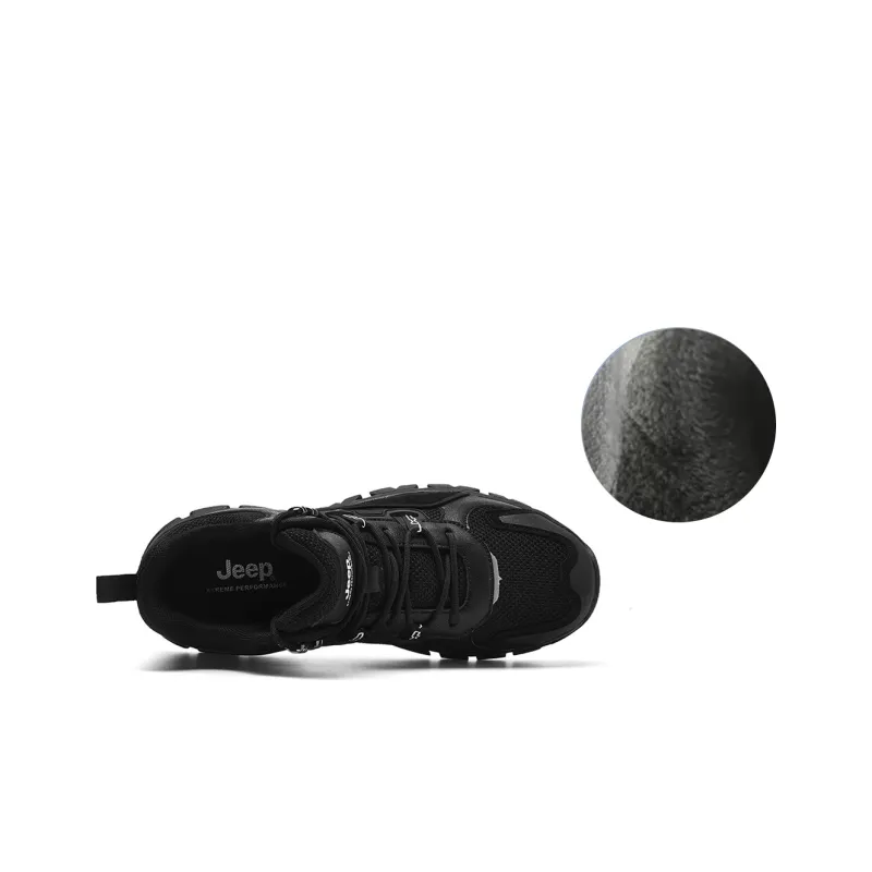 Jeep Mid Top Outdoor Shoes Men's Black-3
