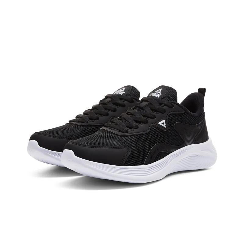 PEAK Low Top Running Shoes Women's Black White-2