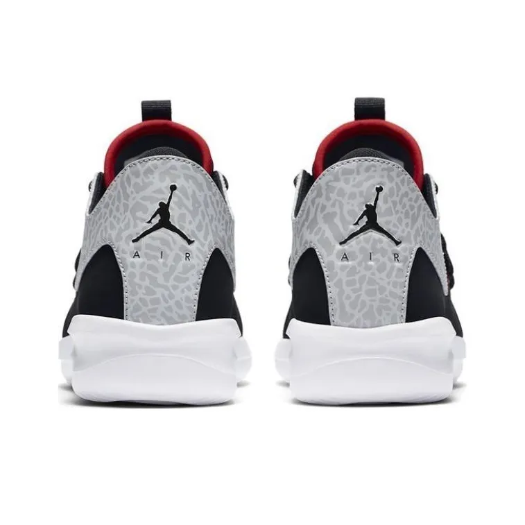 Jordan First Class Cushioning Anti-Slip And Wear-Resistant Mid-Top Vintage Basketball Shoes GS Black White Red-3