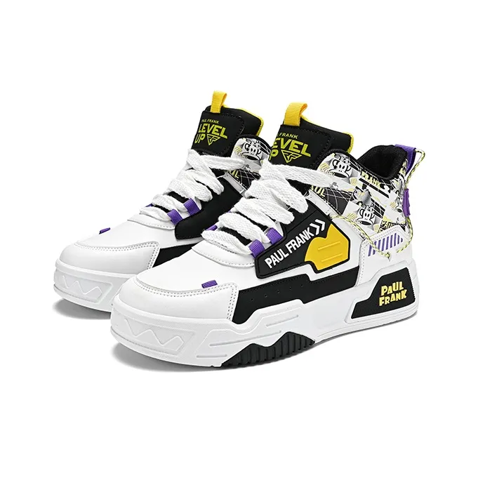 PAUL FRANK Slip-Resistant High-Top Skateboard Shoes Men's-15
