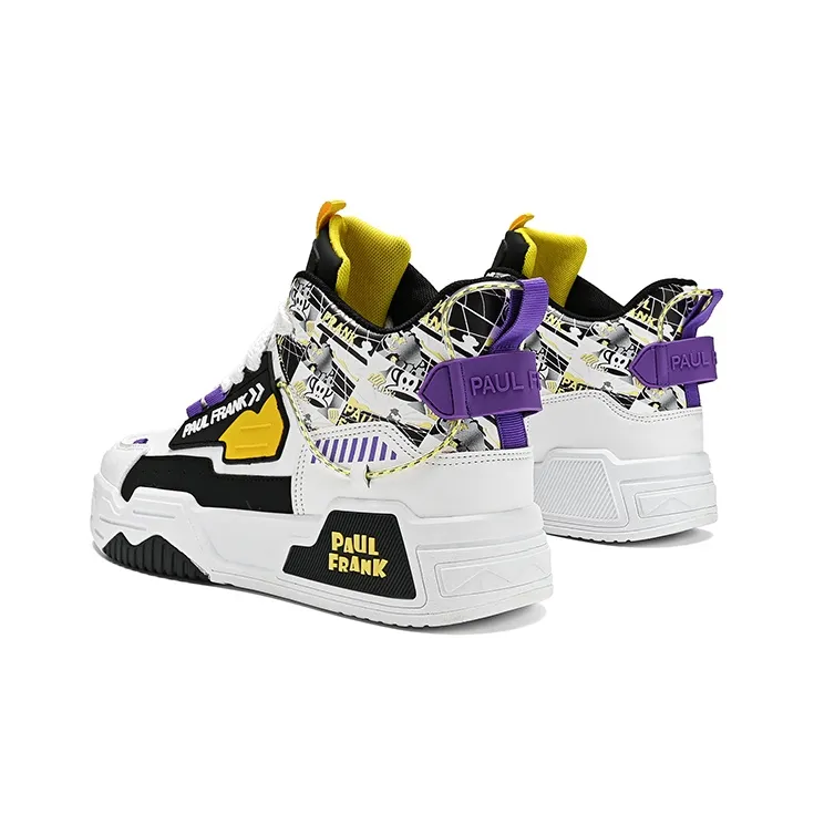PAUL FRANK Slip-Resistant High-Top Skateboard Shoes Men's-17