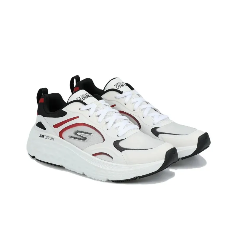 Skechers Cushioning Wear-Resistant Low-Top Casual Running Shoes Men's White Black-2