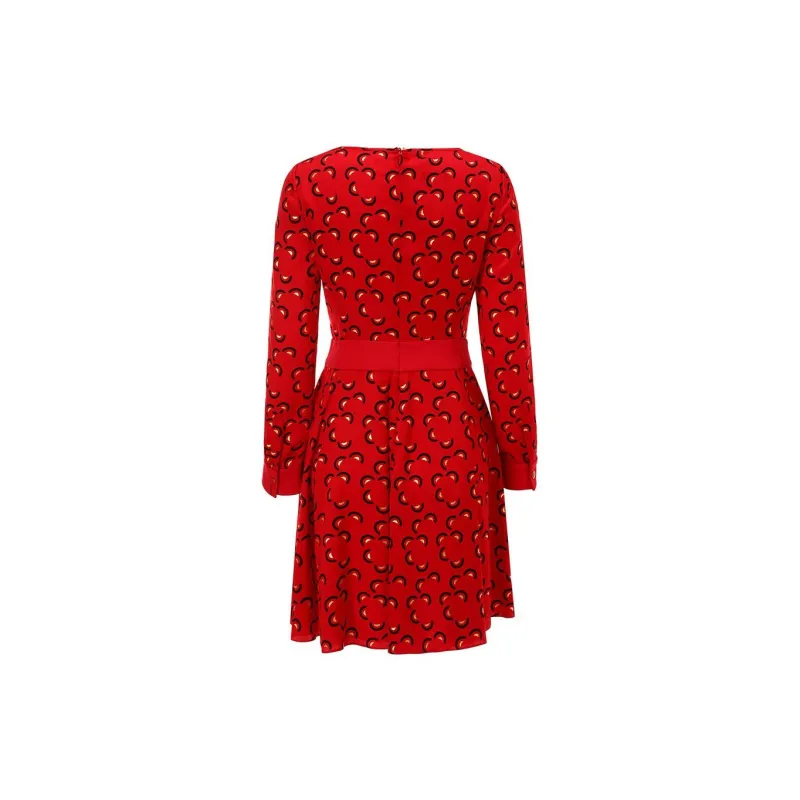 EMPORIO ARMANI Long Sleeved Dresses Women's Red-1