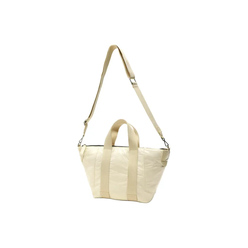 ZARA Polyurethane Tote Bag Shopping Bag One Shoulder Handbag Crossbody Bag Mini Women's Ecru-4