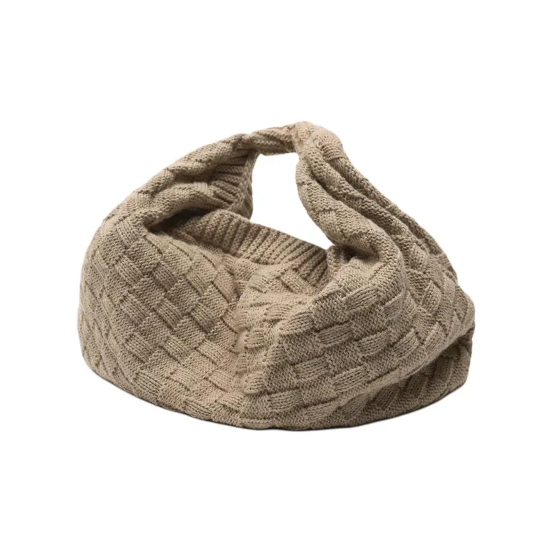 ZARA Mixed Wool Handbag Shoulder Bag Women's Brown-3