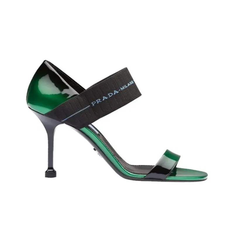 PRADA Strap Sandals Women's Green Black-1