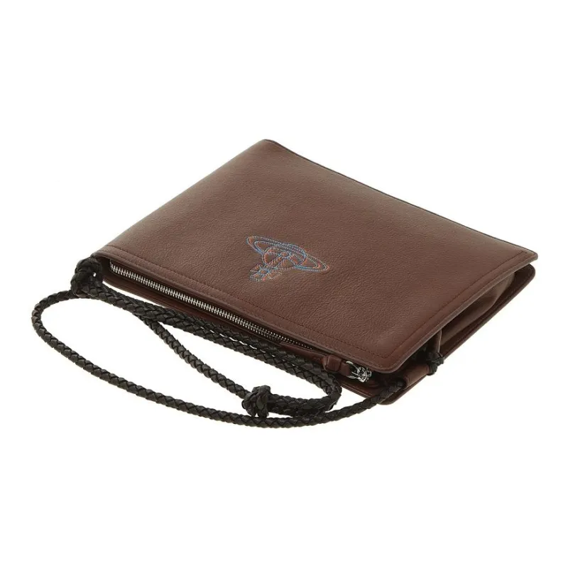 Vivienne Westwood Cow Leather Crossbody Bag Shoulder Bag Women's Brown-4