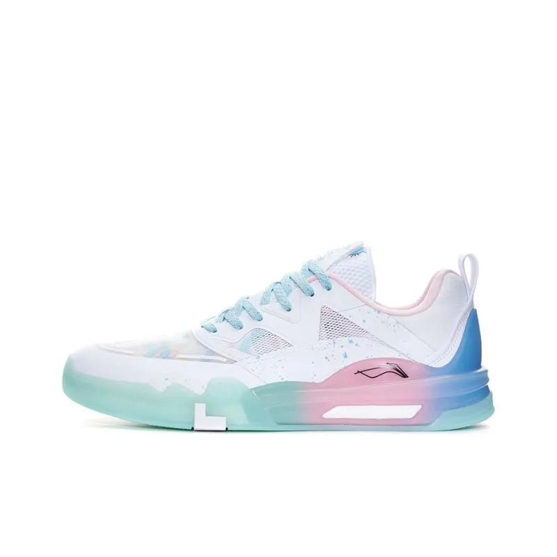 LiNing LINGTENG 䨻 Low Top Skateboard Shoes Unisex White Pink Blue-0