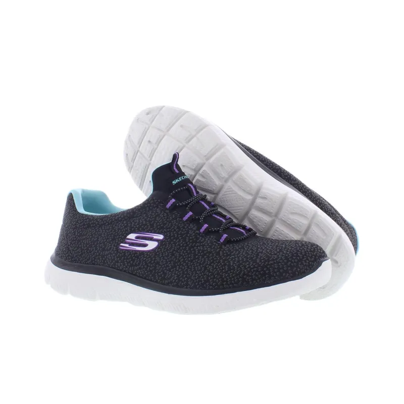 Skechers Summits Cushioning Wear-Resistant Low-Top Casual Shoes Women's Purple Black-3