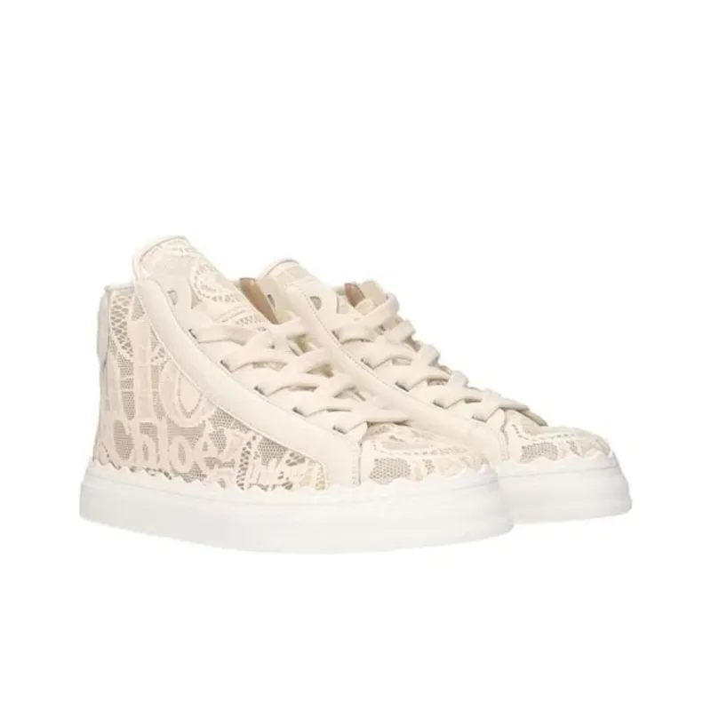 Chloé Lauren Lace Lace Up Sneakers Women's-2