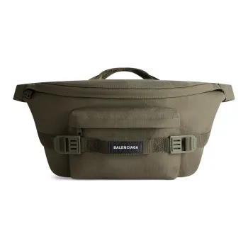 Balenciaga Army Polyamide Fanny Pack Large Size Men's Dark Green