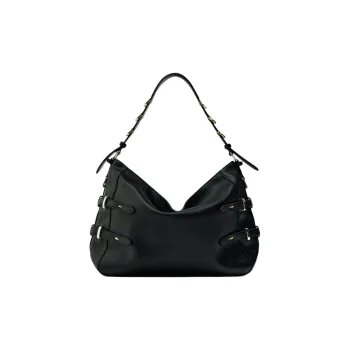 ZARA Polyurethane Portable Crossbody Bag Shoulder Bag Women's Black