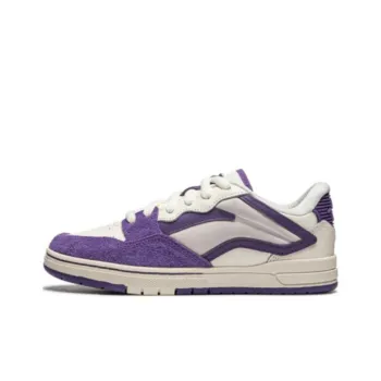 LiNing Anti Slip Wear Resistant Low Top Skateboard Shoes Women's Beige Purple