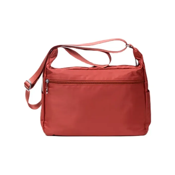 FOUVOR Oxford Shoulder Bag Crossbody Bag Medium Size Women's Chestnut Red/Classic Black/Romantic Purple-2